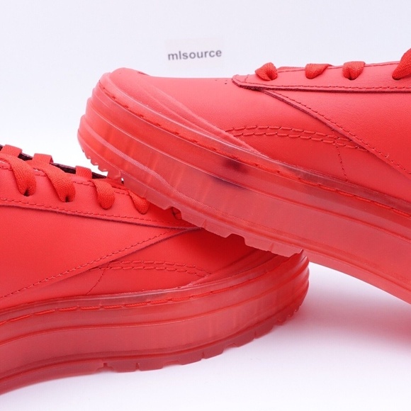 NEW Reebok Club C Double Geo Sneakers GZ6419 Instinct Red - Picture 3 of 10